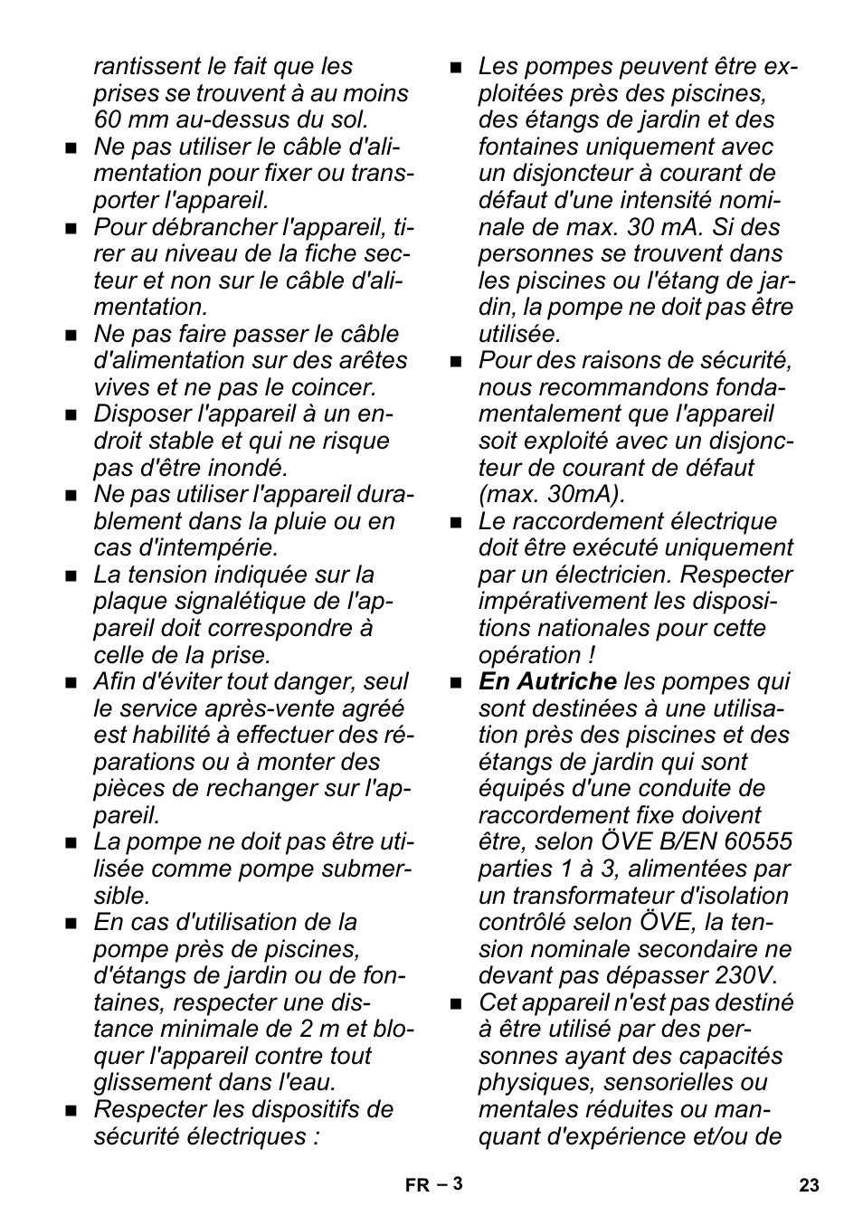 Karcher BP 1 Barrel Set User Manual | Page 23 / 74