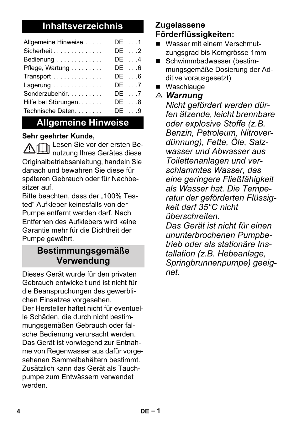 Karcher BP 1 Barrel Set User Manual | Page 4 / 74