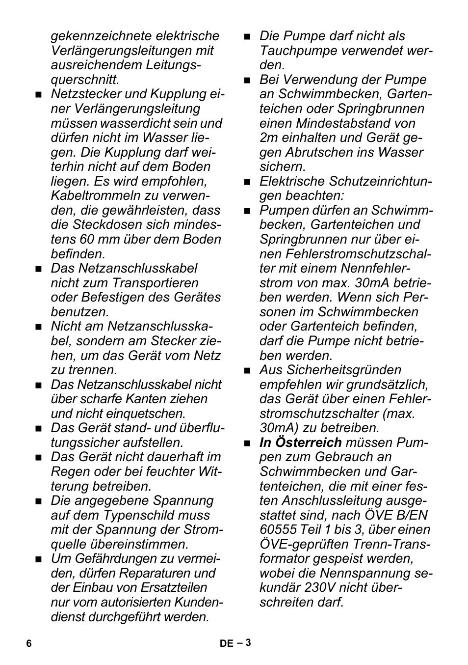 Karcher BP 1 Barrel Set User Manual | Page 6 / 74