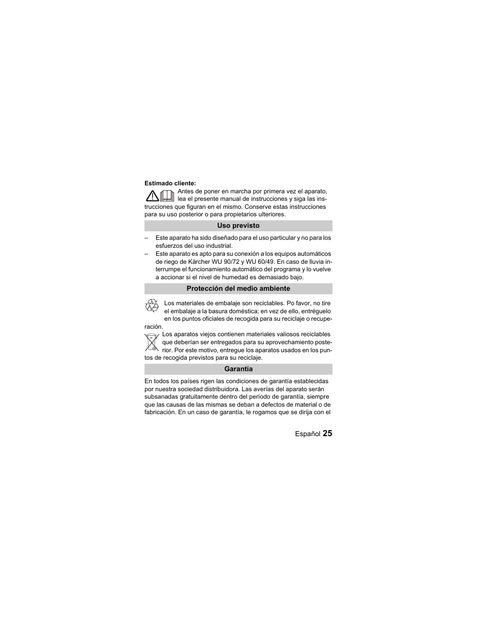 Karcher Sensore pioggia User Manual | Page 25 / 38