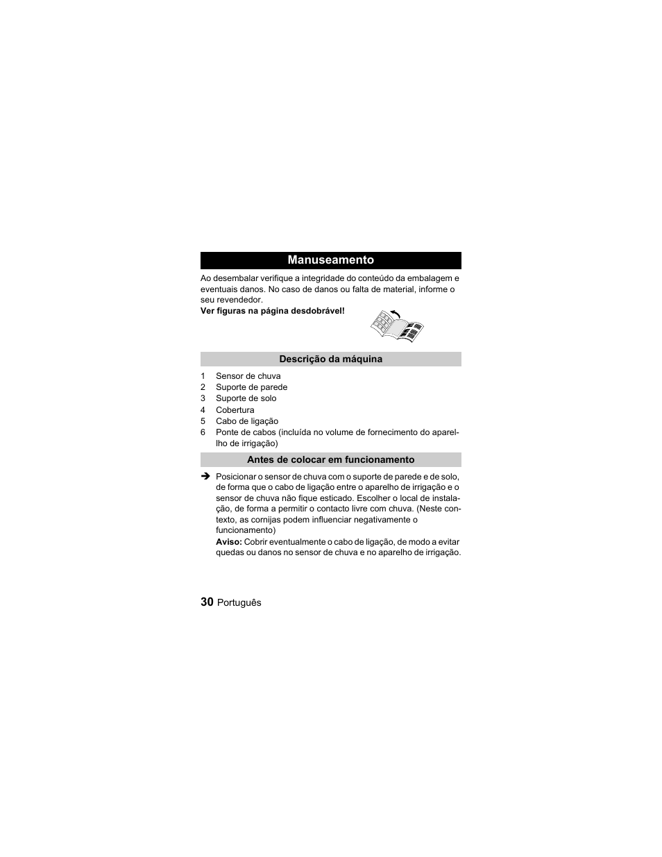 Manuseamento | Karcher Sensore pioggia User Manual | Page 30 / 38