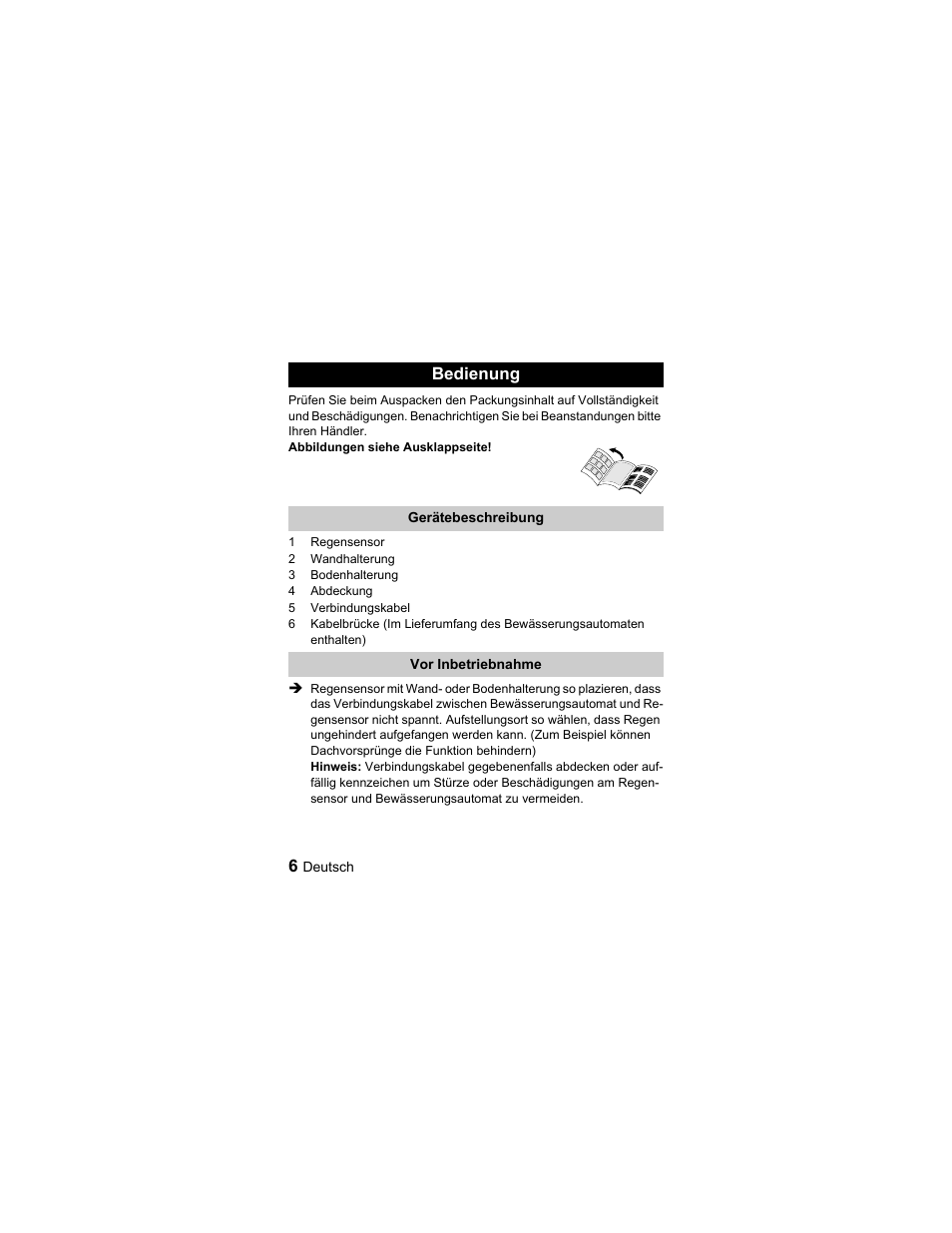 Bedienung | Karcher Sensore pioggia User Manual | Page 6 / 38