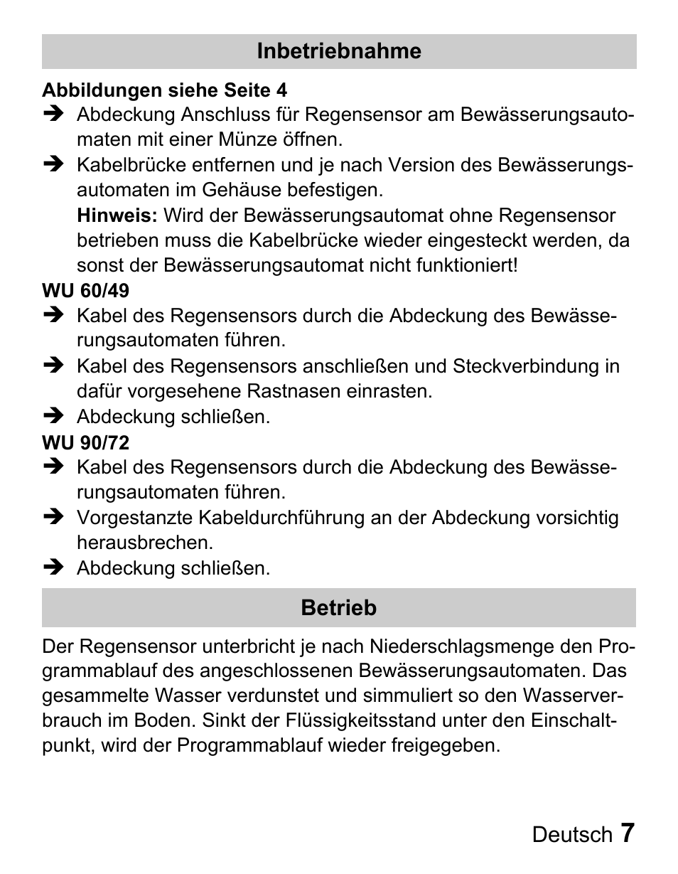 Karcher Sensore pioggia User Manual | Page 7 / 38