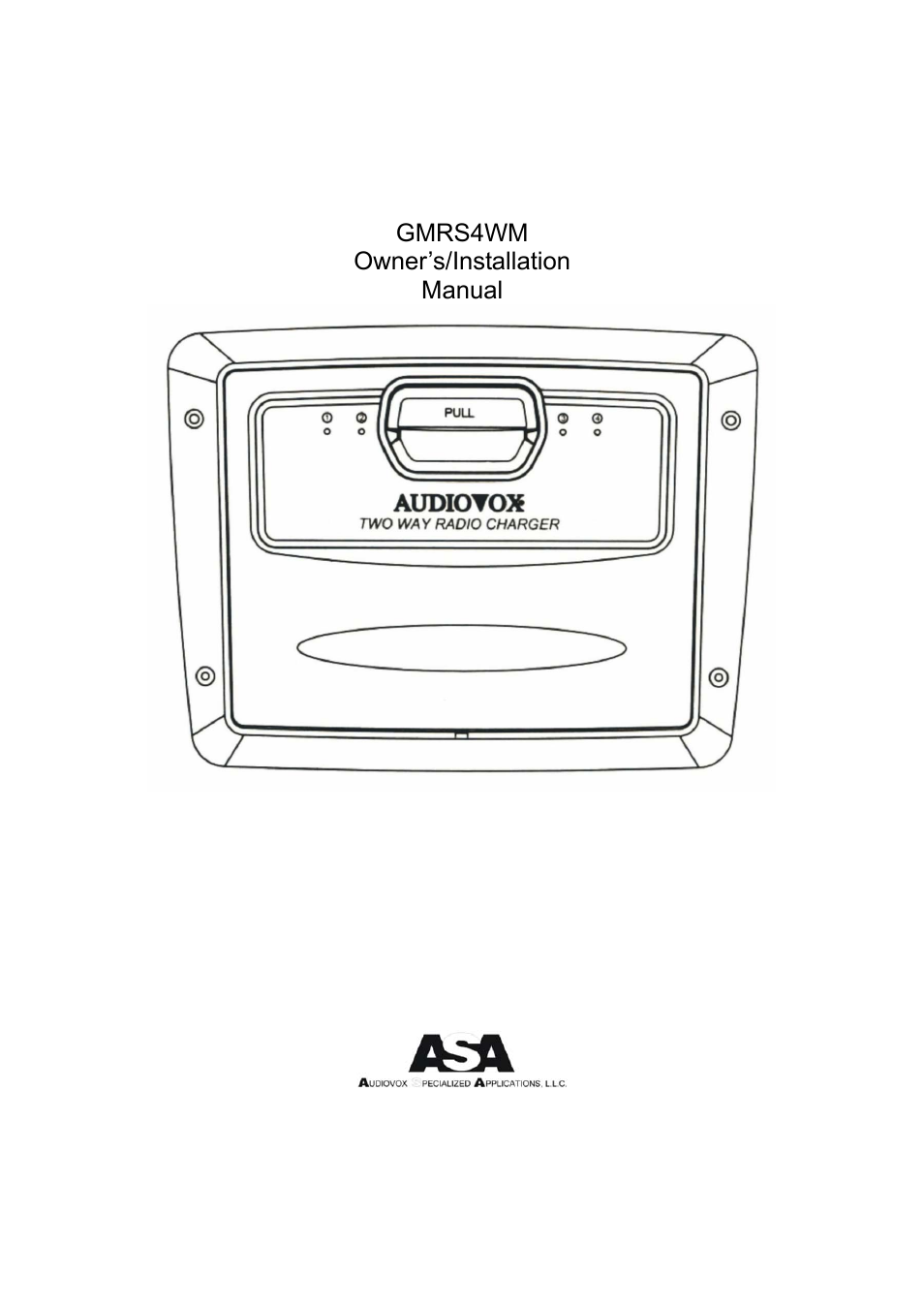 Audiovox GMRS4WM User Manual | 12 pages