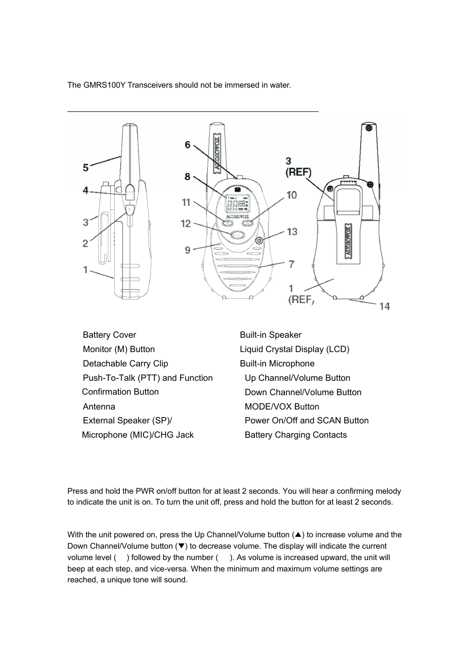 Audiovox GMRS4WM User Manual | Page 7 / 12