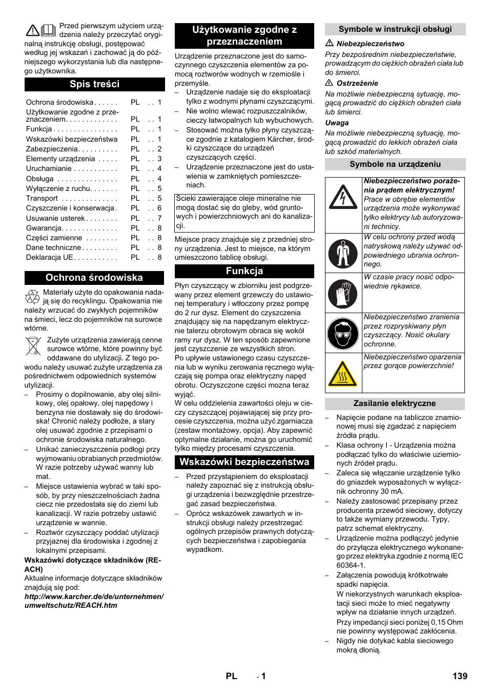 Karcher PC 60-130 T User Manual | Page 139 / 220