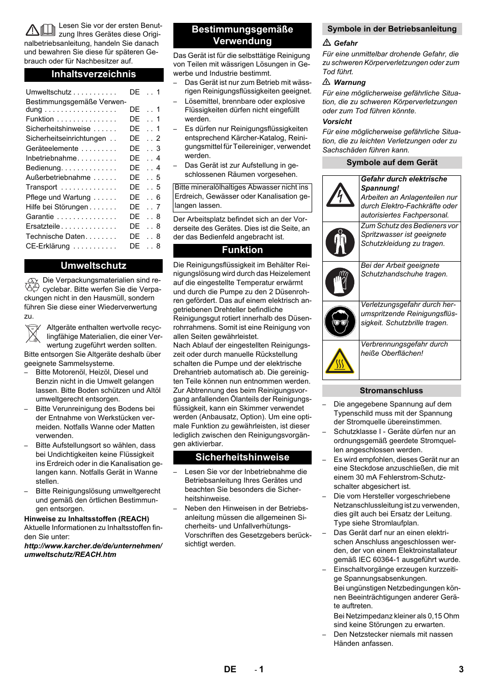 Karcher PC 60-130 T User Manual | Page 3 / 220