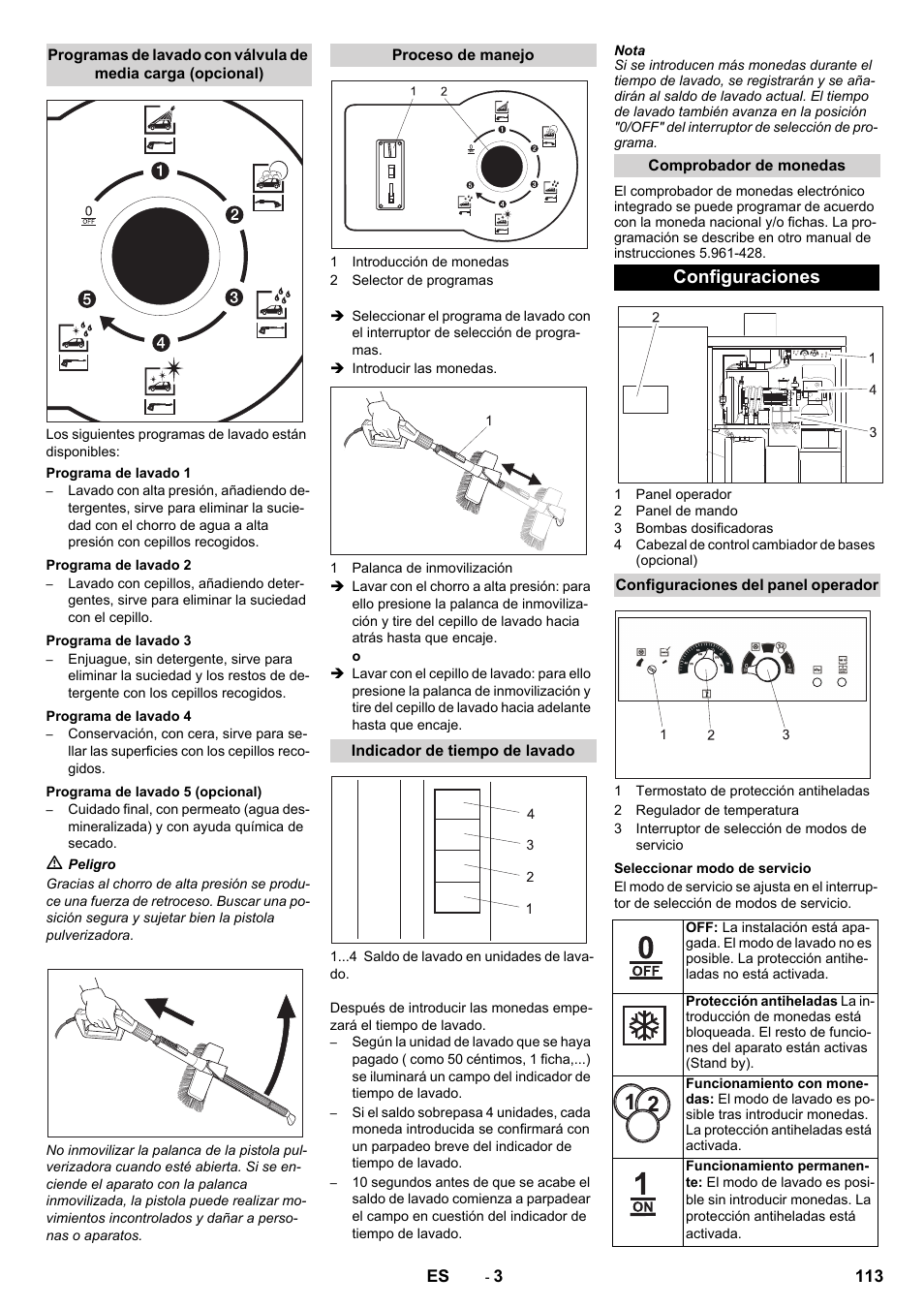 Configuraciones | Karcher SB-WASH 50-10 User Manual | Page 113 / 542