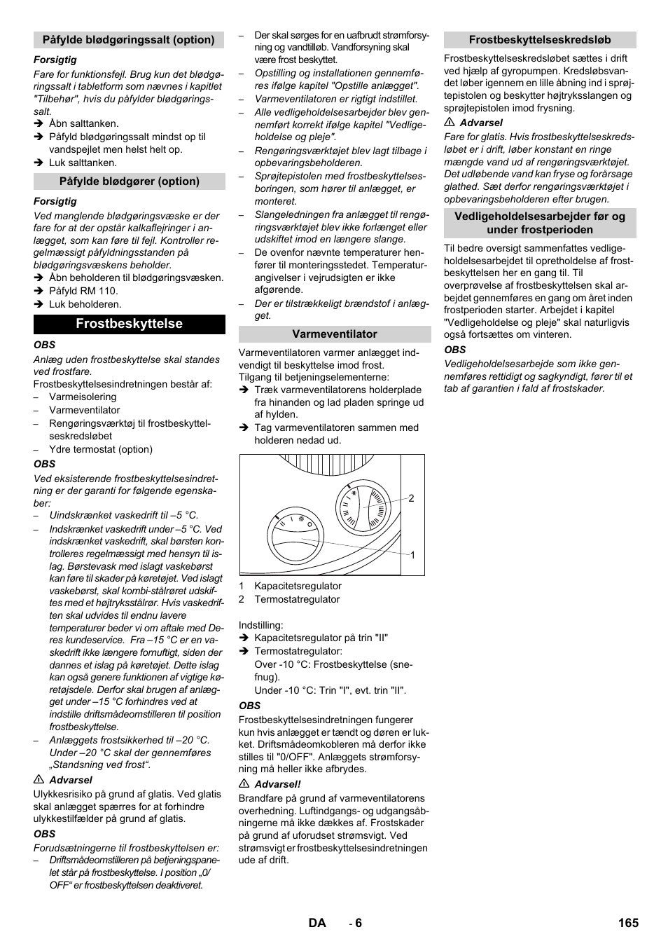 Frostbeskyttelse | Karcher SB-WASH 50-10 User Manual | Page 165 / 542