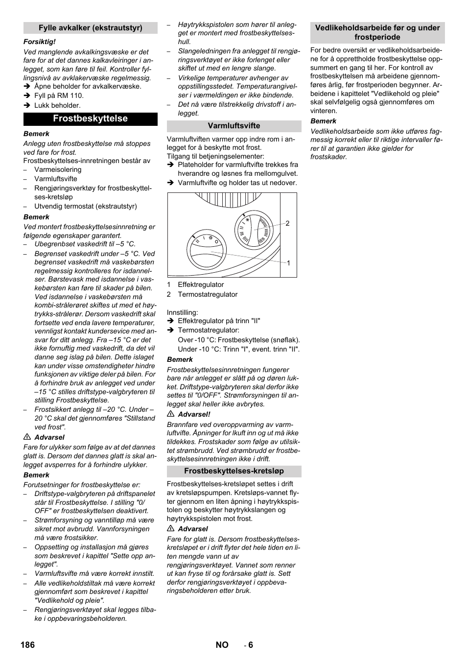 Frostbeskyttelse | Karcher SB-WASH 50-10 User Manual | Page 186 / 542