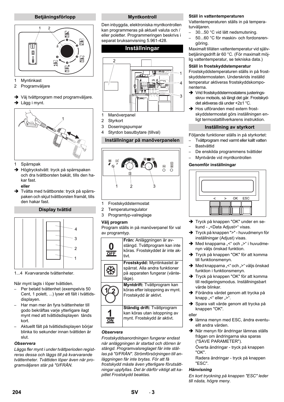 Inställningar | Karcher SB-WASH 50-10 User Manual | Page 204 / 542