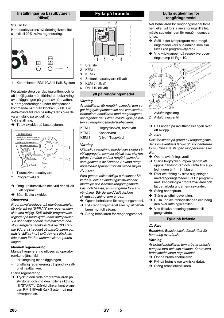 Fylla på bränsle | Karcher SB-WASH 50-10 User Manual | Page 206 / 542