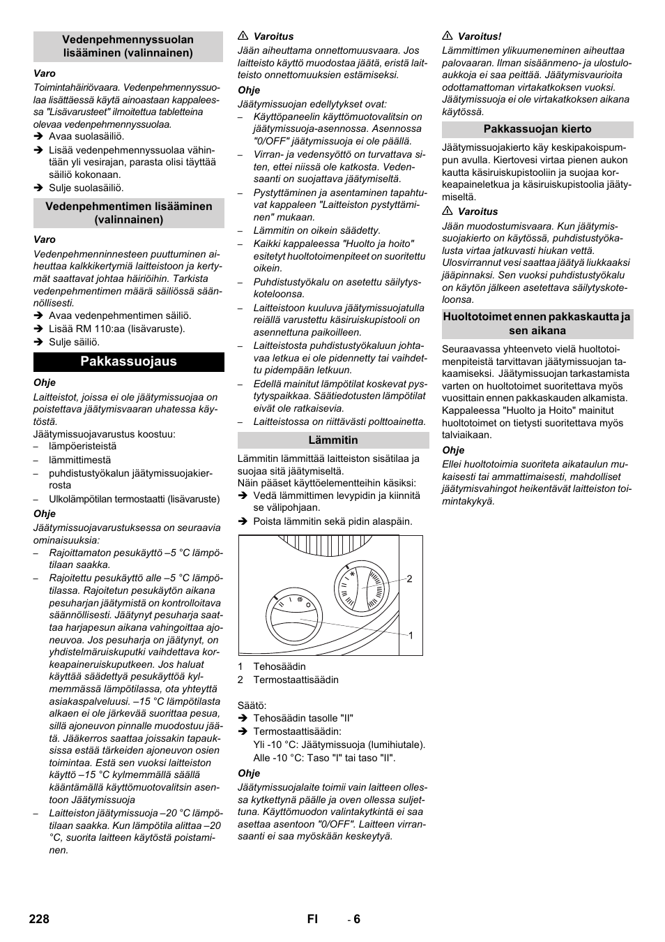 Pakkassuojaus | Karcher SB-WASH 50-10 User Manual | Page 228 / 542