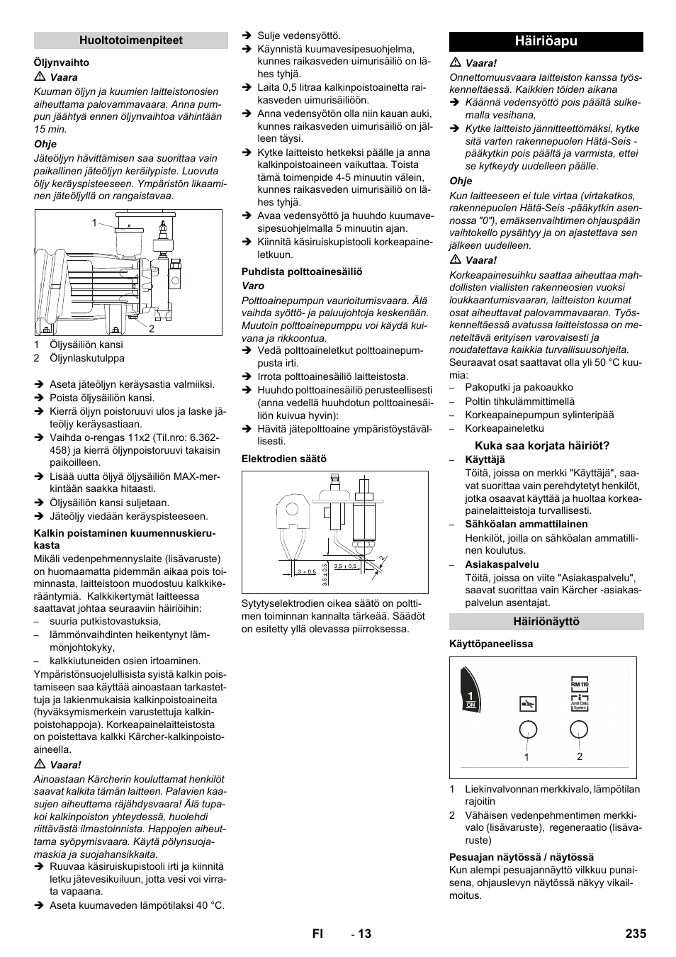 Häiriöapu | Karcher SB-WASH 50-10 User Manual | Page 235 / 542