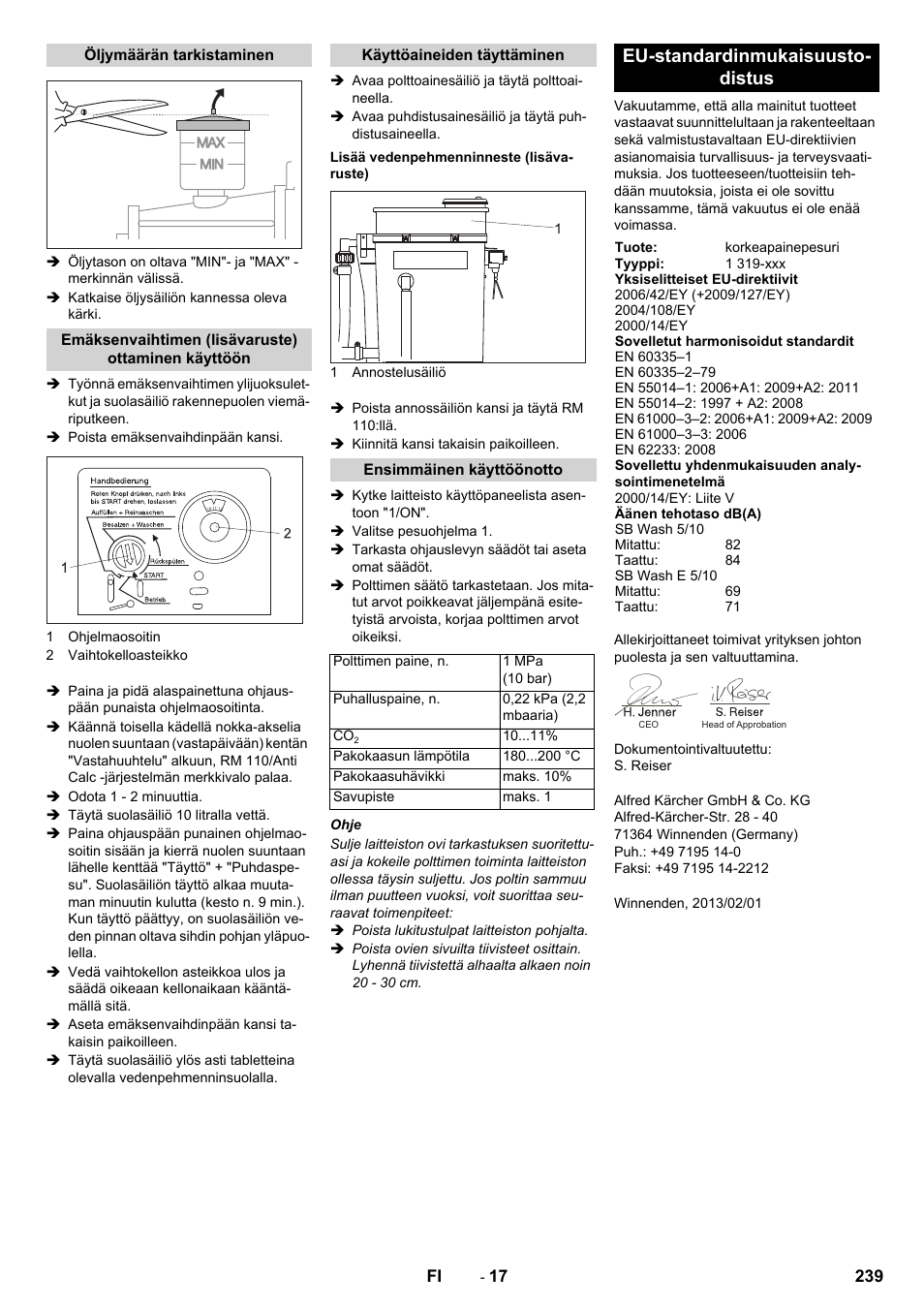 Eu-standardinmukaisuusto- distus | Karcher SB-WASH 50-10 User Manual | Page 239 / 542