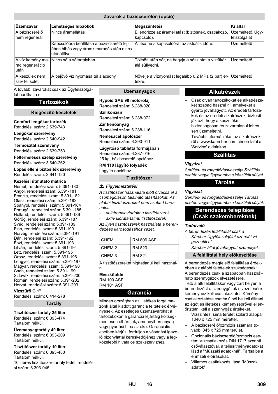 Tartozékok | Karcher SB-WASH 50-10 User Manual | Page 309 / 542