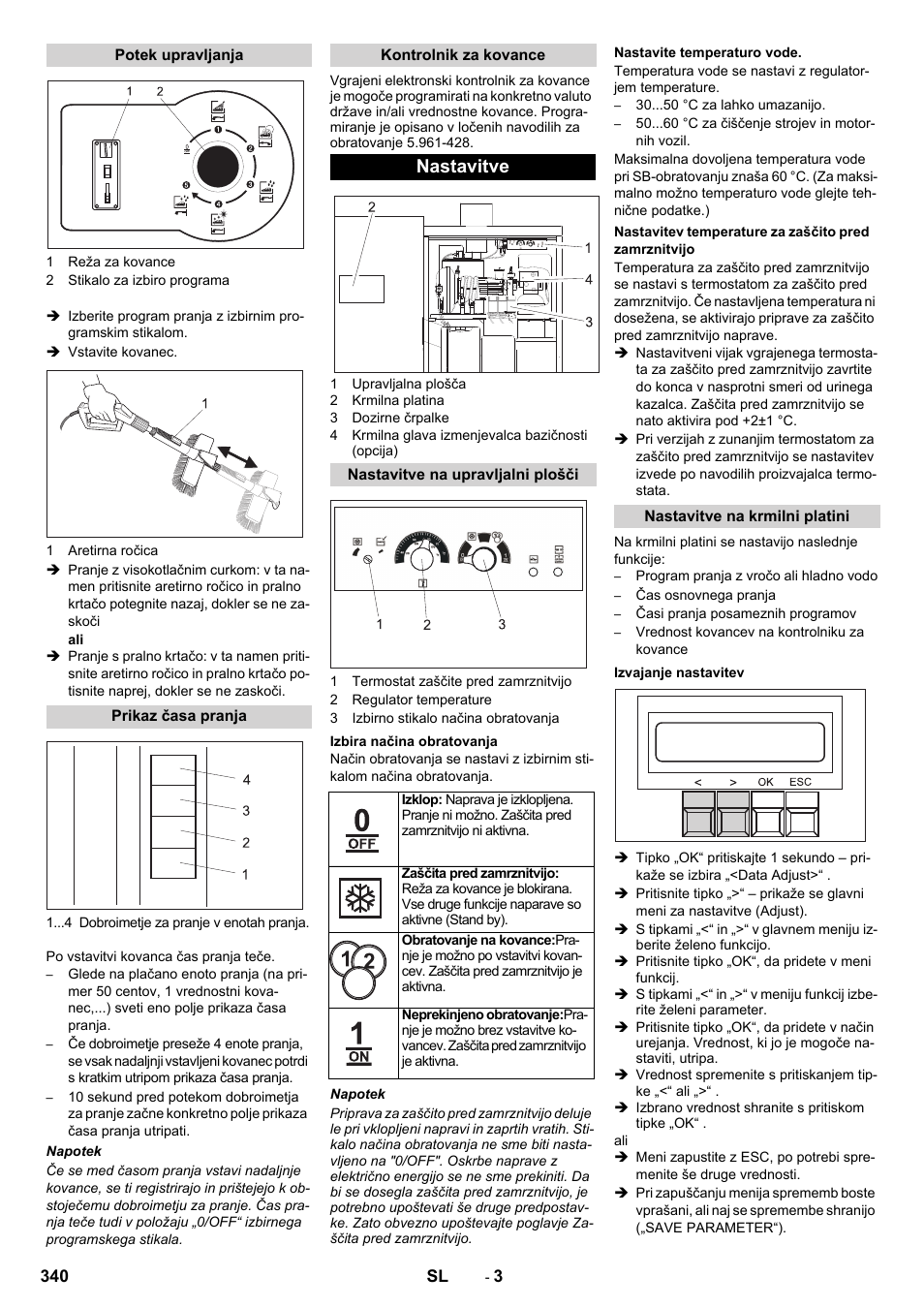 Nastavitve | Karcher SB-WASH 50-10 User Manual | Page 340 / 542