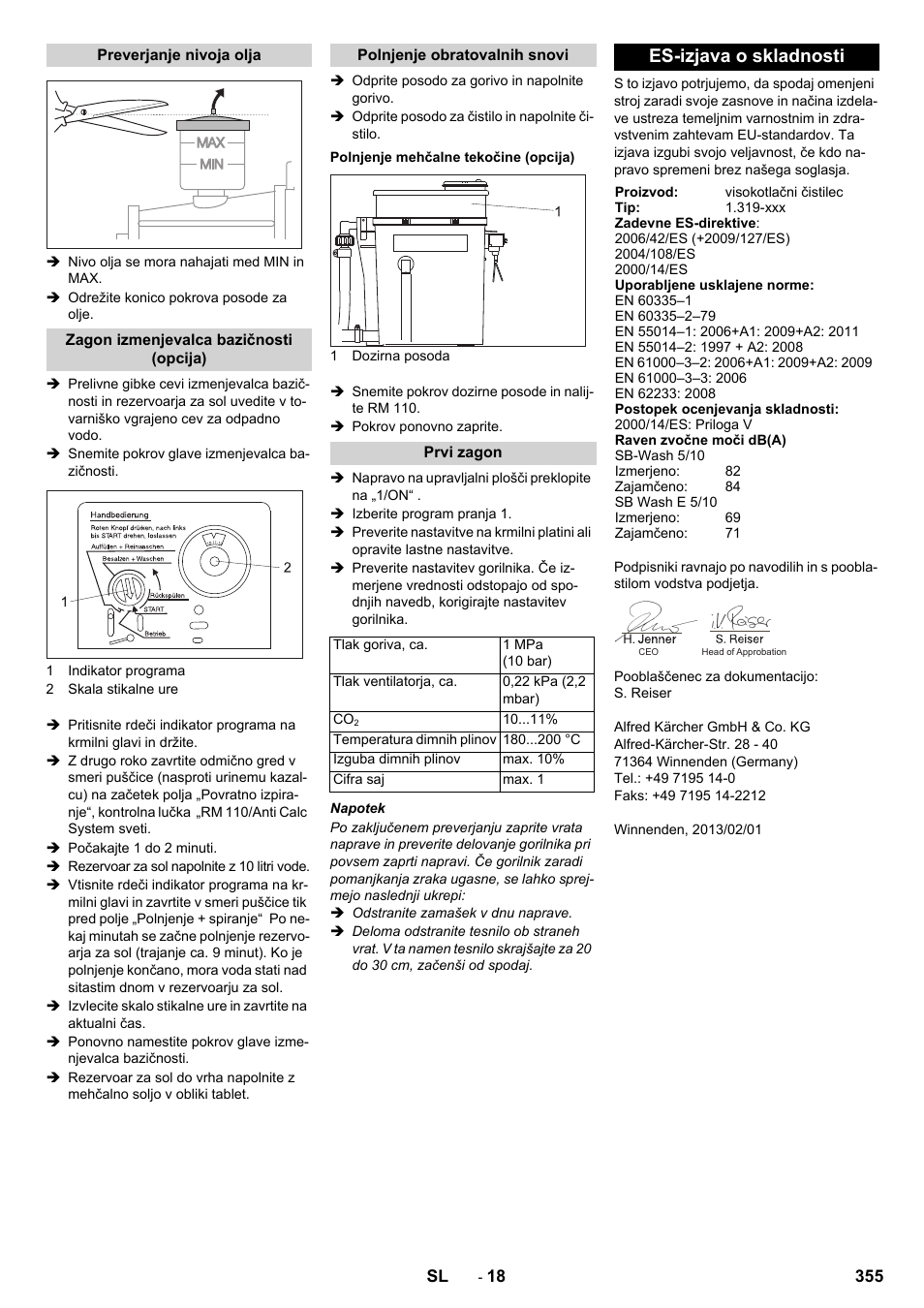 Es-izjava o skladnosti | Karcher SB-WASH 50-10 User Manual | Page 355 / 542