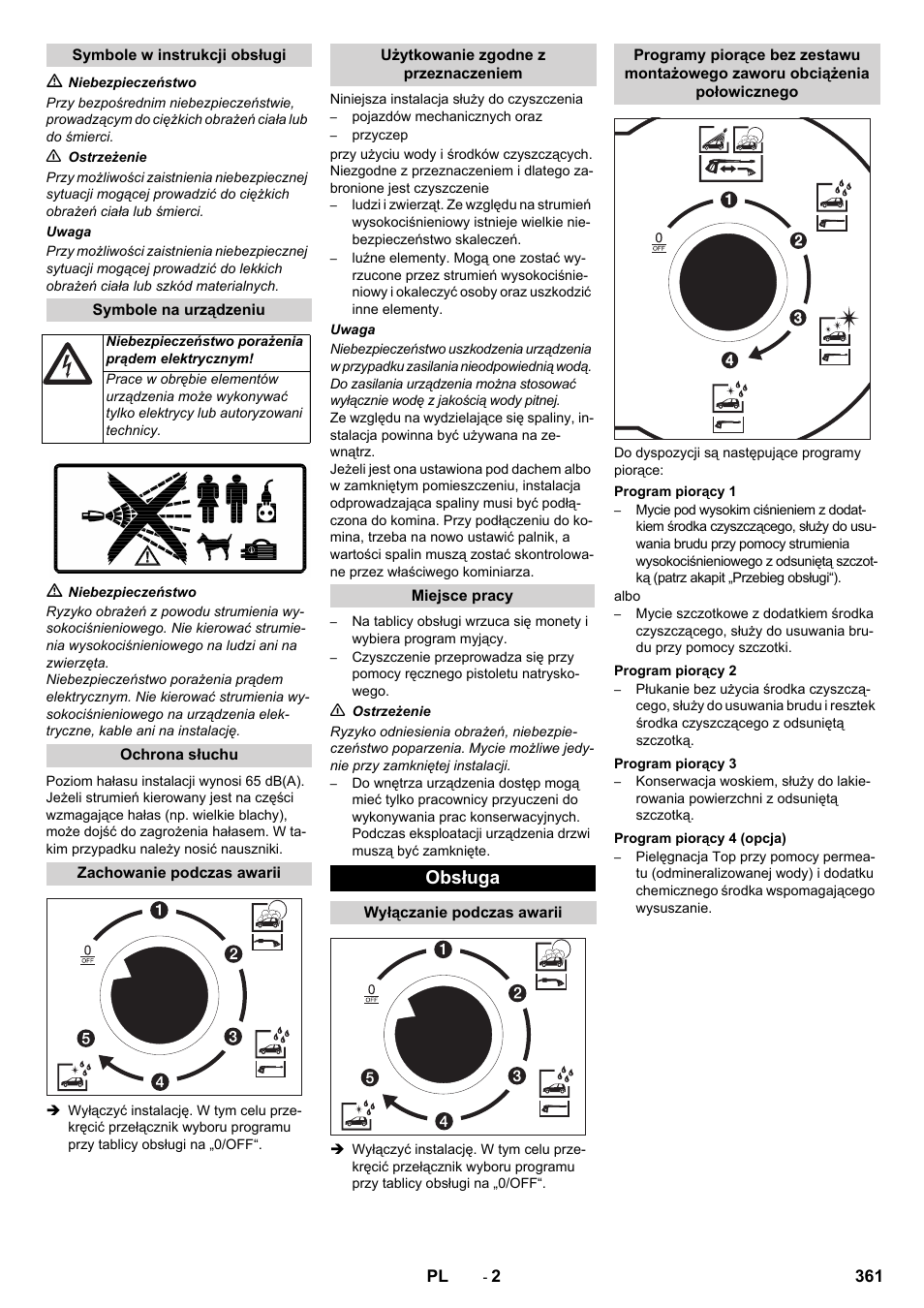 Obsługa | Karcher SB-WASH 50-10 User Manual | Page 361 / 542