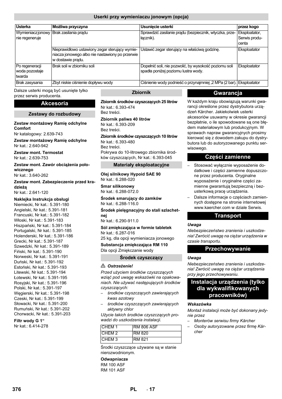 Akcesoria | Karcher SB-WASH 50-10 User Manual | Page 376 / 542