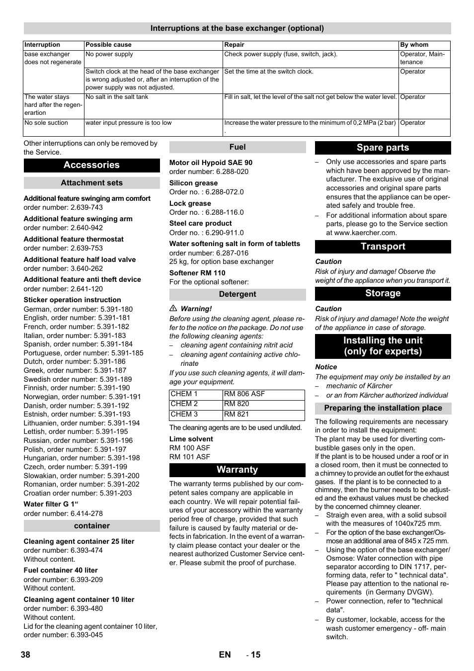 Accessories | Karcher SB-WASH 50-10 User Manual | Page 38 / 542