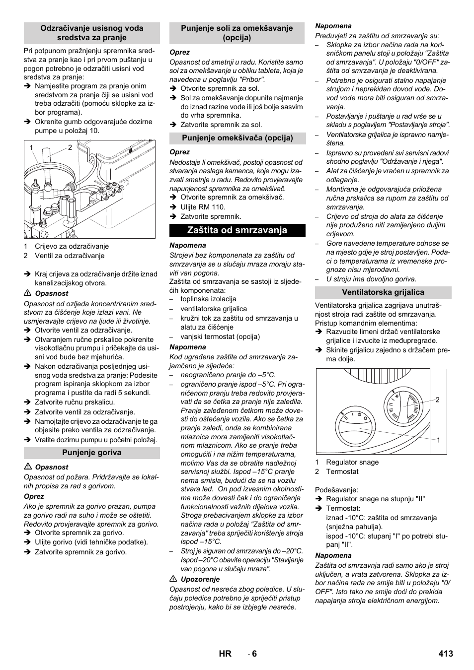 Zaštita od smrzavanja | Karcher SB-WASH 50-10 User Manual | Page 413 / 542