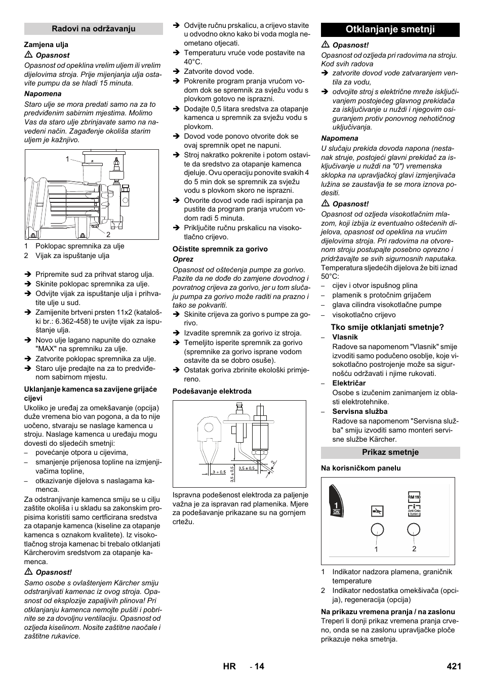 Otklanjanje smetnji | Karcher SB-WASH 50-10 User Manual | Page 421 / 542