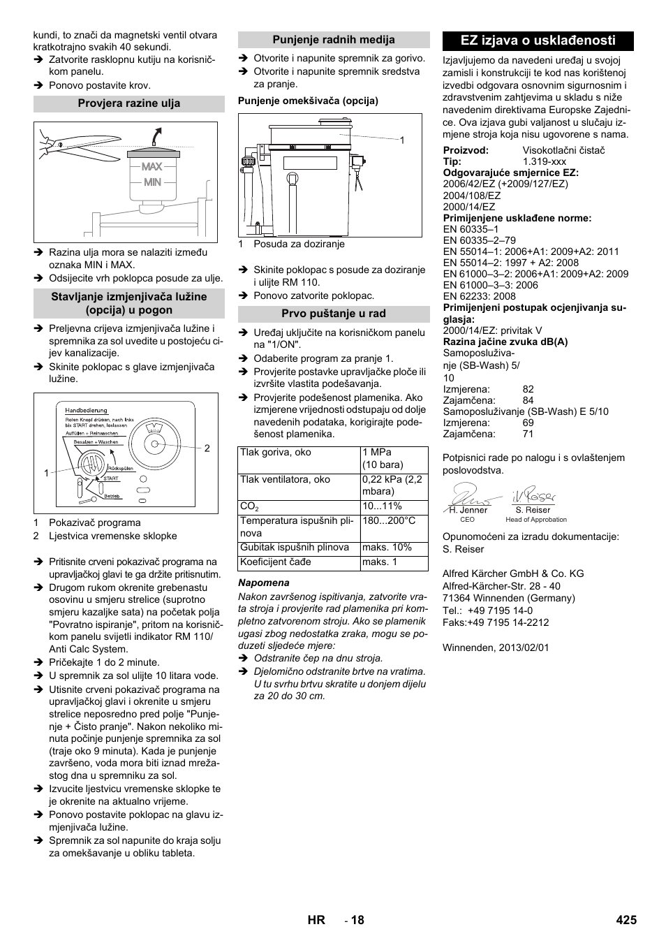 Ez izjava o usklađenosti | Karcher SB-WASH 50-10 User Manual | Page 425 / 542