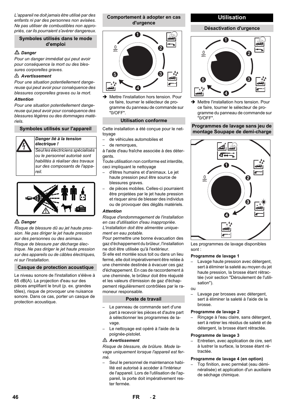 Utilisation | Karcher SB-WASH 50-10 User Manual | Page 46 / 542