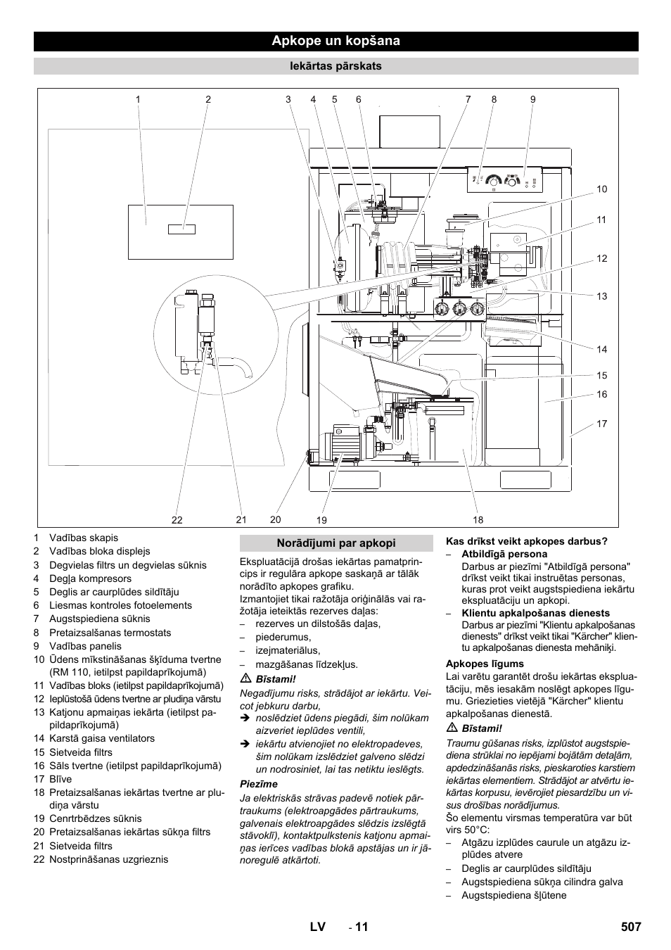 Apkope un kopšana | Karcher SB-WASH 50-10 User Manual | Page 507 / 542