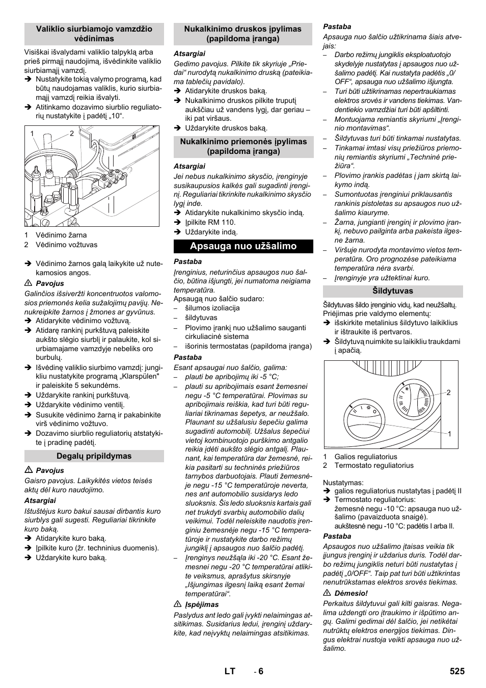 Apsauga nuo užšalimo | Karcher SB-WASH 50-10 User Manual | Page 525 / 542