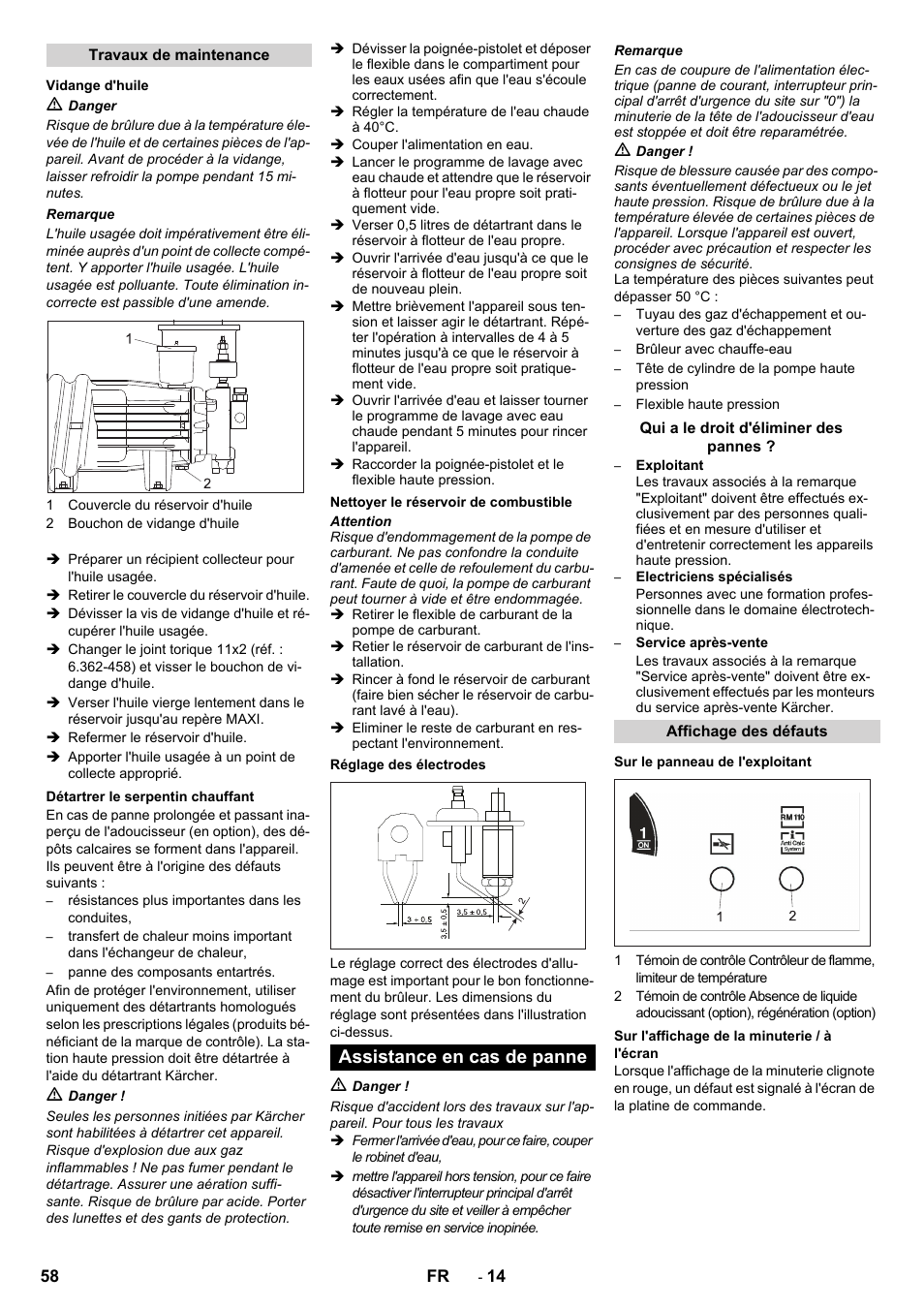 Assistance en cas de panne | Karcher SB-WASH 50-10 User Manual | Page 58 / 542