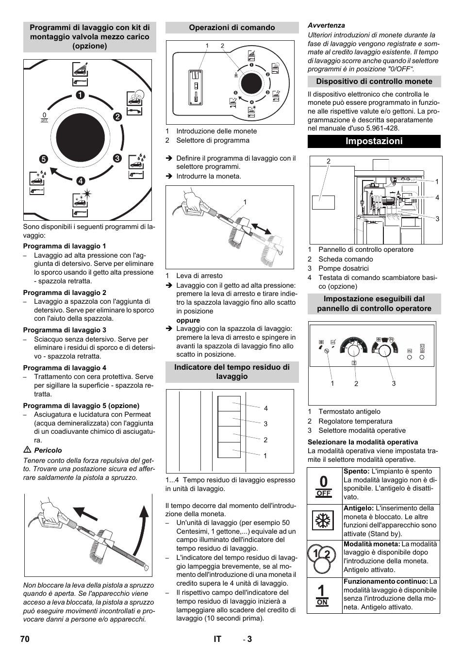 Impostazioni | Karcher SB-WASH 50-10 User Manual | Page 70 / 542