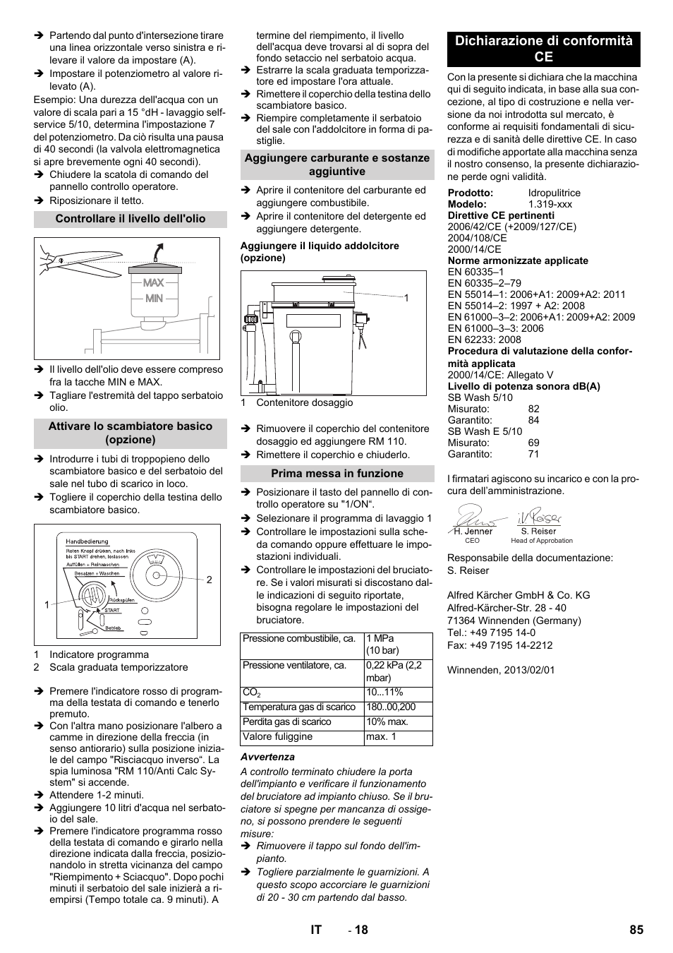 Dichiarazione di conformità ce | Karcher SB-WASH 50-10 User Manual | Page 85 / 542