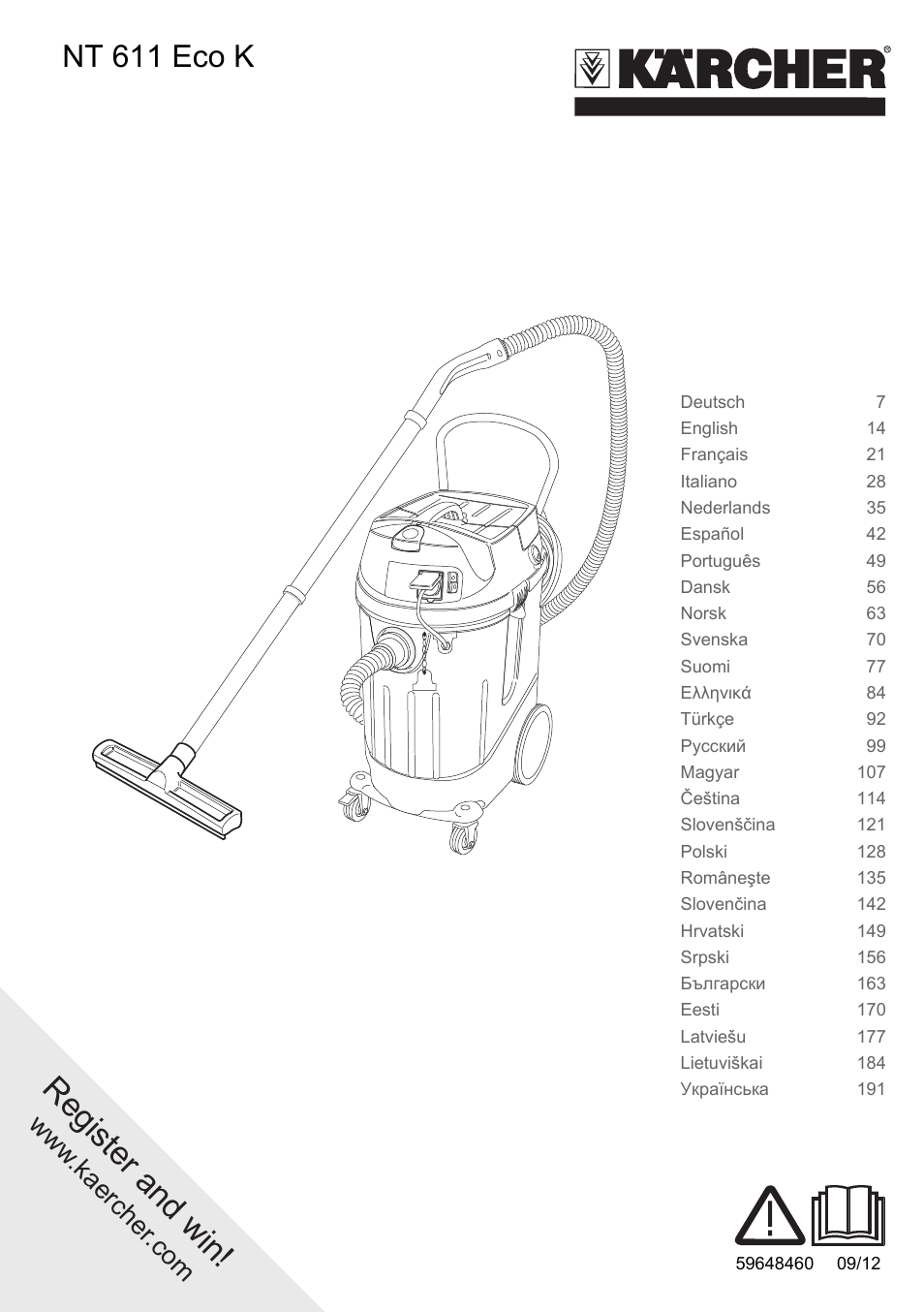 Karcher NT 611 Eco K User Manual | 204 pages