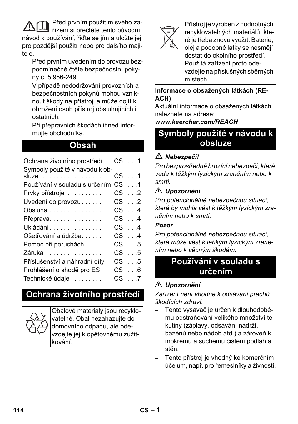 Karcher NT 611 Eco K User Manual | Page 114 / 204