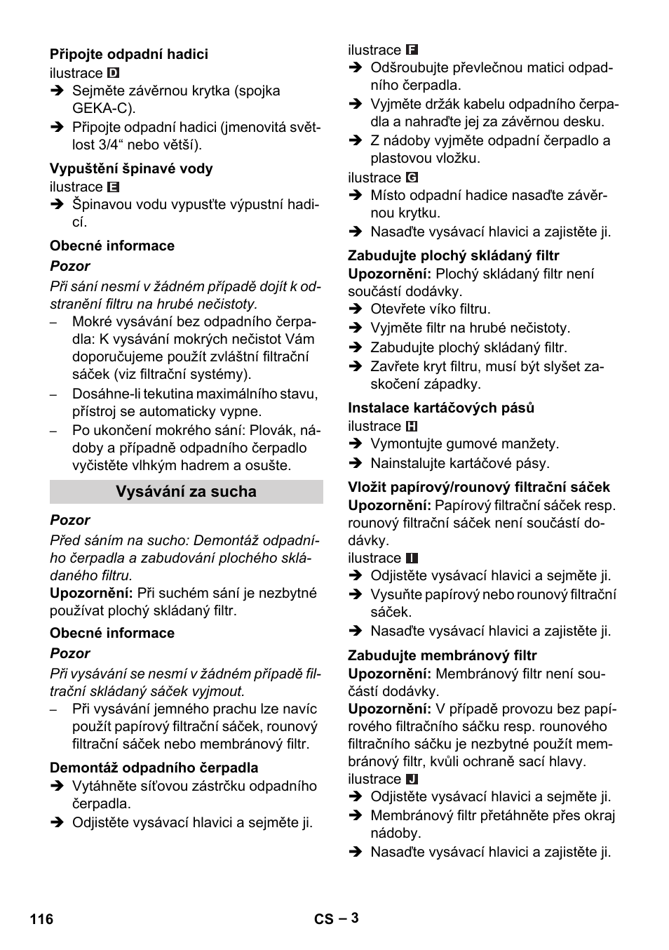 Karcher NT 611 Eco K User Manual | Page 116 / 204