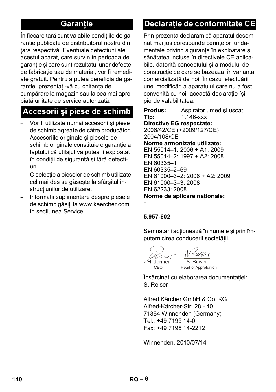 Karcher NT 611 Eco K User Manual | Page 140 / 204