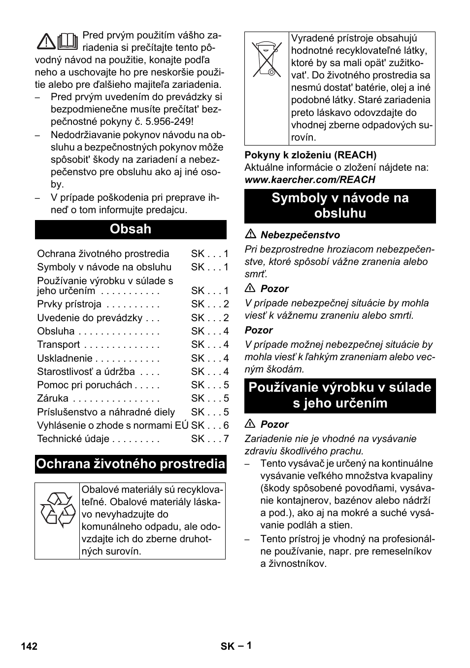 Karcher NT 611 Eco K User Manual | Page 142 / 204