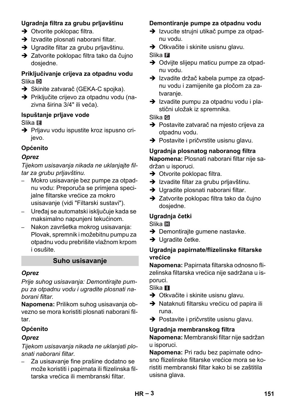Karcher NT 611 Eco K User Manual | Page 151 / 204