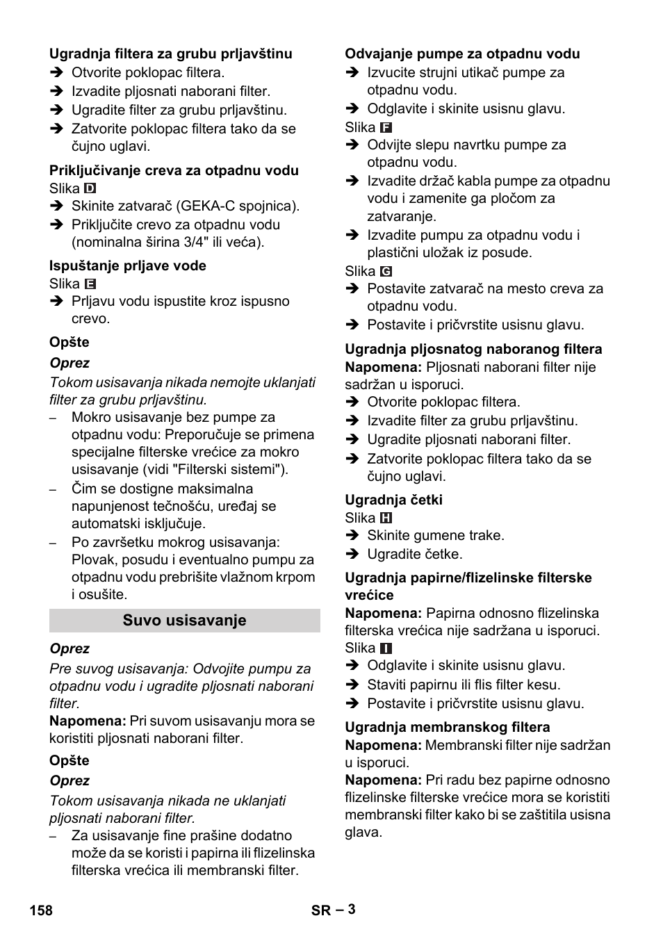 Karcher NT 611 Eco K User Manual | Page 158 / 204