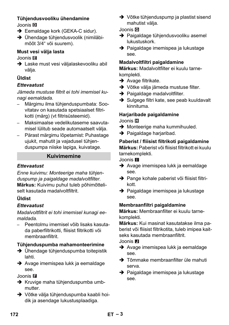 Karcher NT 611 Eco K User Manual | Page 172 / 204