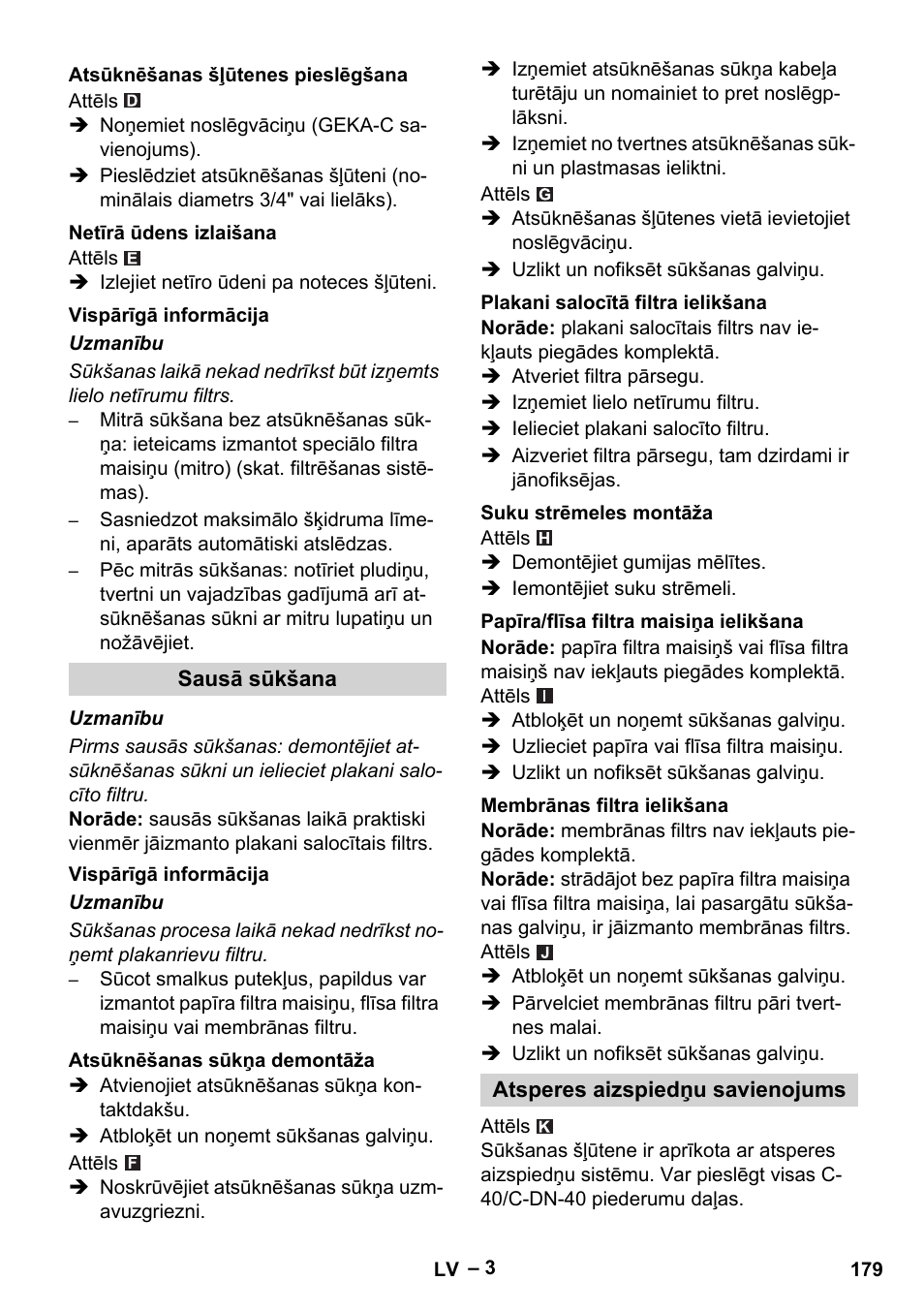 Karcher NT 611 Eco K User Manual | Page 179 / 204