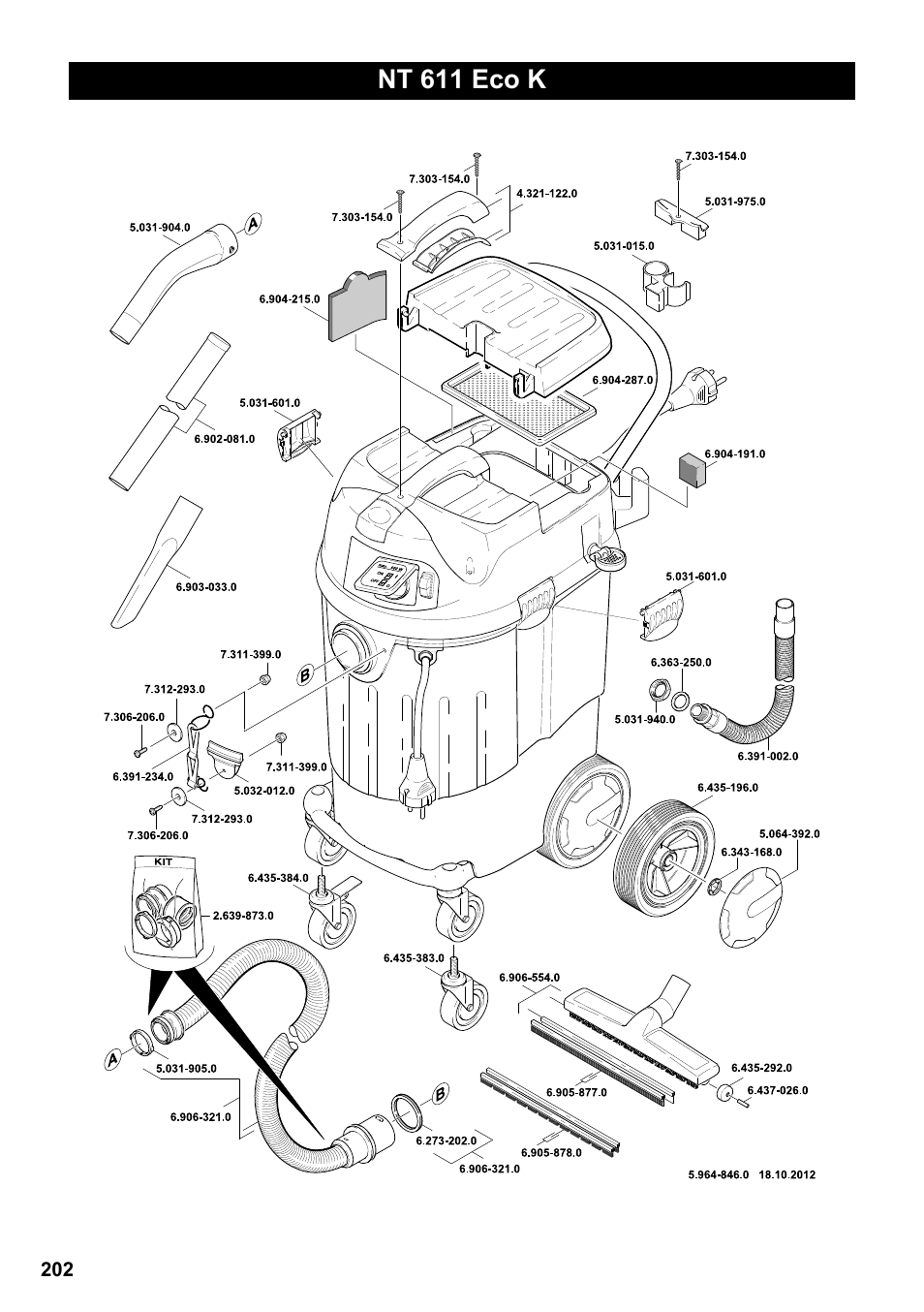 Nt 611 eco k | Karcher NT 611 Eco K User Manual | Page 202 / 204