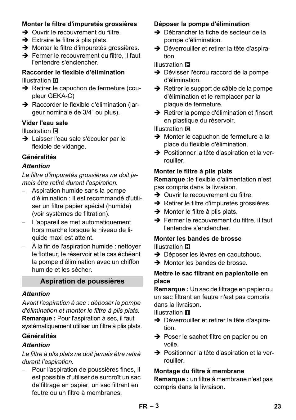 Karcher NT 611 Eco K User Manual | Page 23 / 204