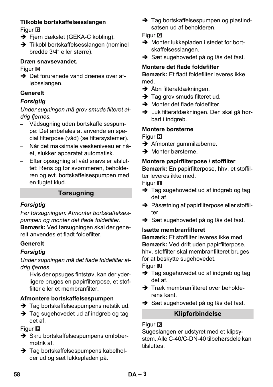 Karcher NT 611 Eco K User Manual | Page 58 / 204