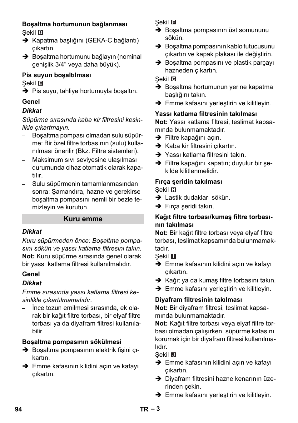 Karcher NT 611 Eco K User Manual | Page 94 / 204