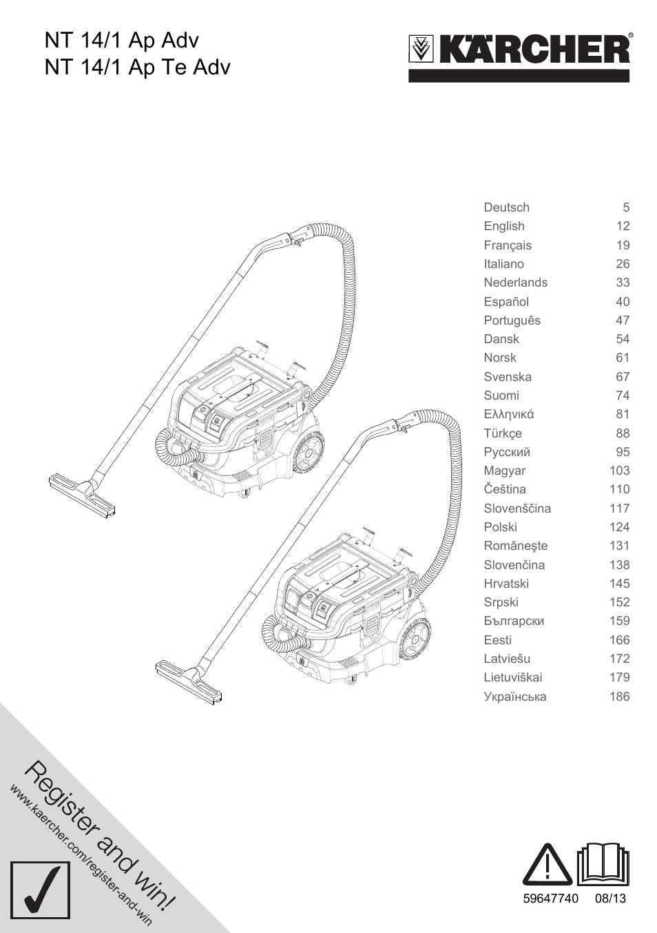 Karcher NT 14-1 Ap Te Adv User Manual | 200 pages