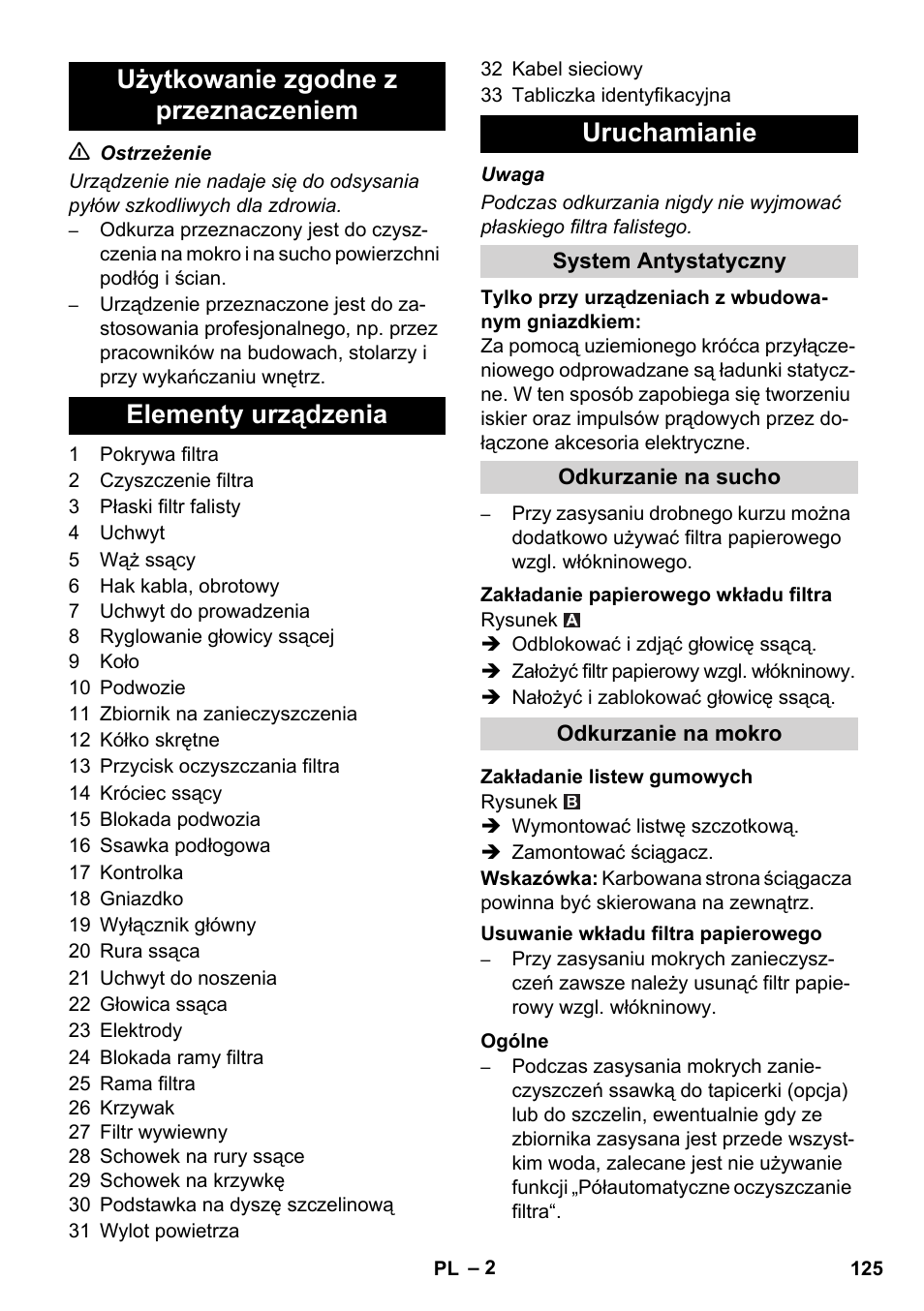 Karcher NT 14-1 Ap Te Adv User Manual | Page 125 / 200