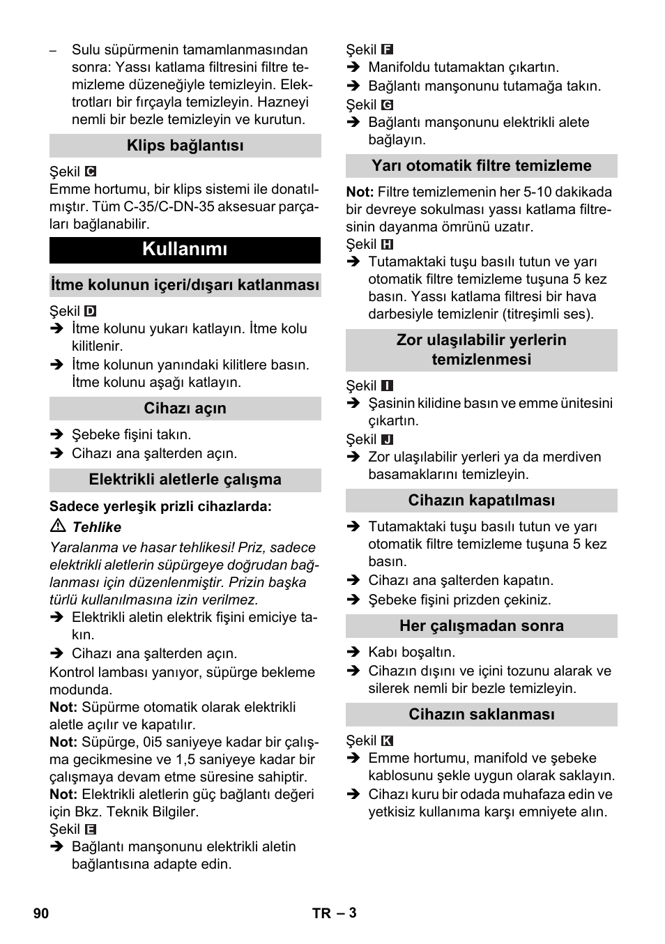 Kullanımı | Karcher NT 14-1 Ap Te Adv User Manual | Page 90 / 200